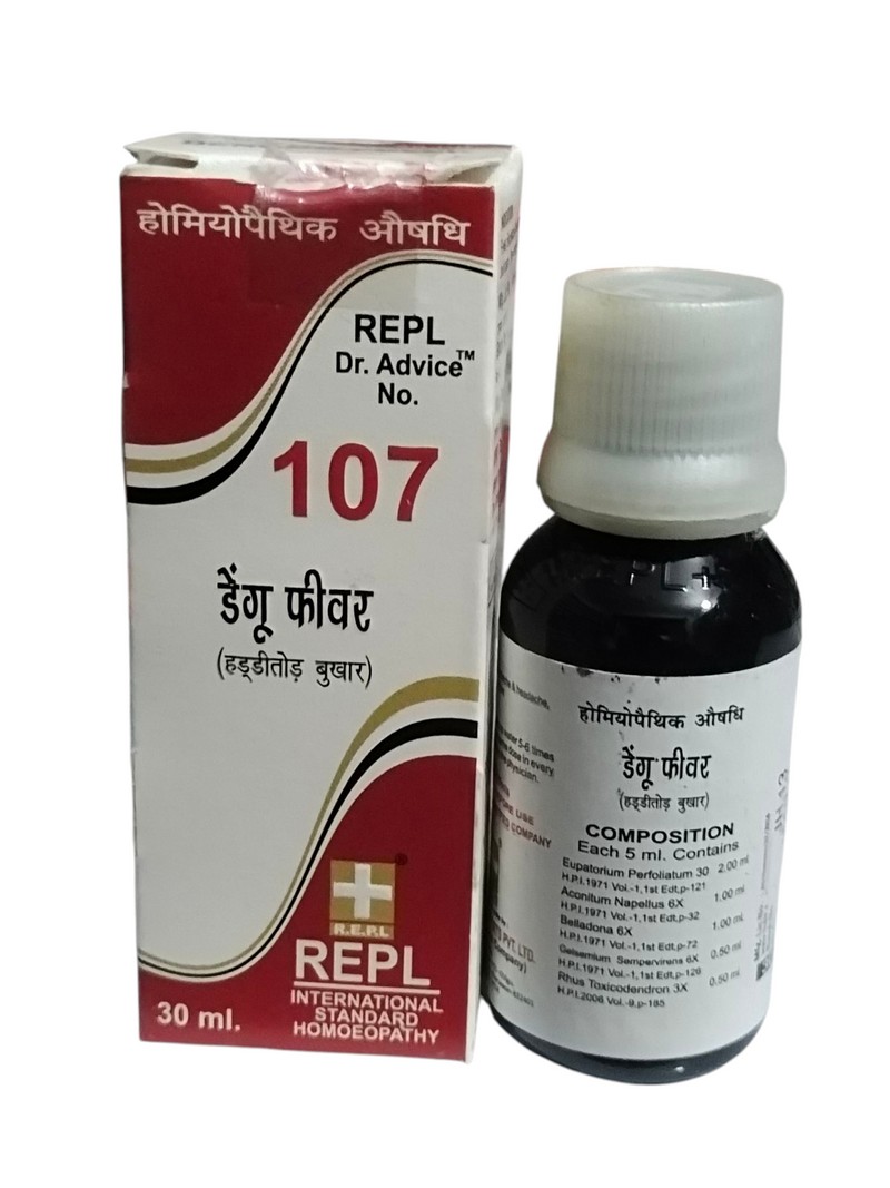 REPL DR. ADVICE NO. 107 DENGOO FEVER HOMEOPATHIC MEDICINE 30ML