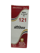 REPL homeopathic medicine box with red and white design on a white background