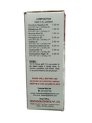 Medicinal product packaging with detailed composition and usage instructions on a white background