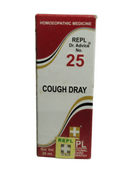 Cough syrup packaging with red and white design on a white background