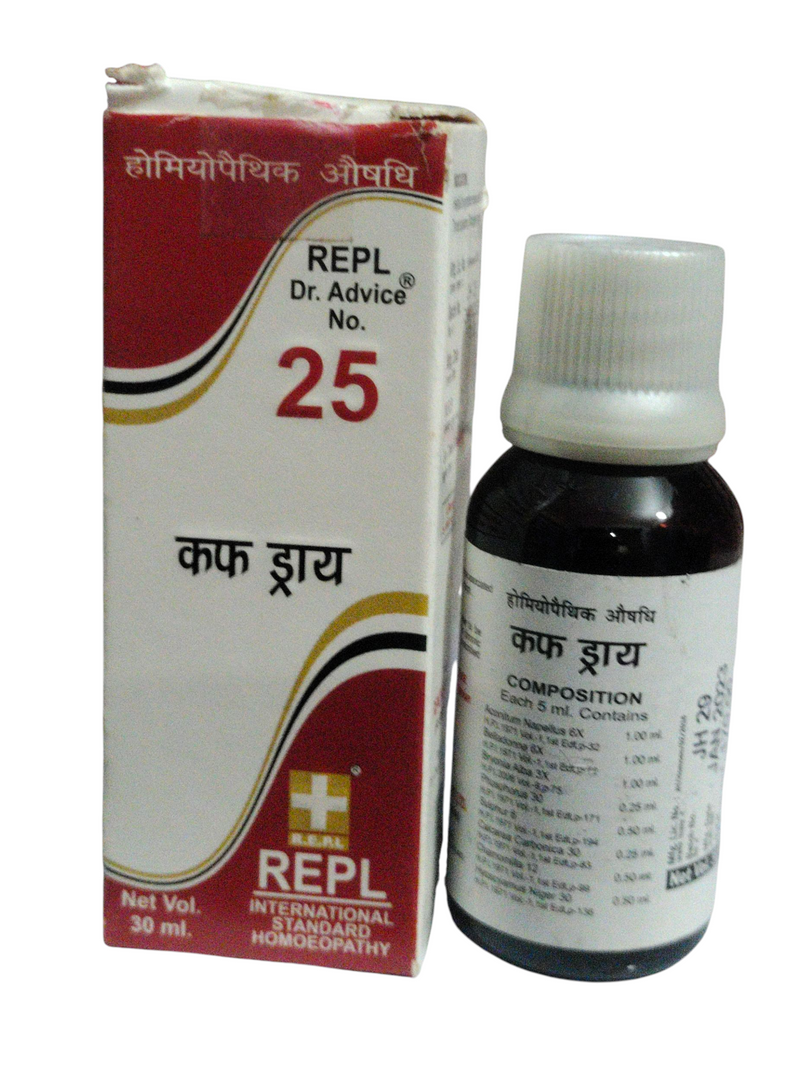 REPL DR. ADVICE NO. 25 COUGH DRAY HOMEOPATHIC MEDICINE 30ML