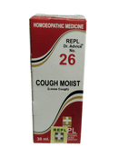 Box of Homoeopathic Medicine for Cough Moist on a white background