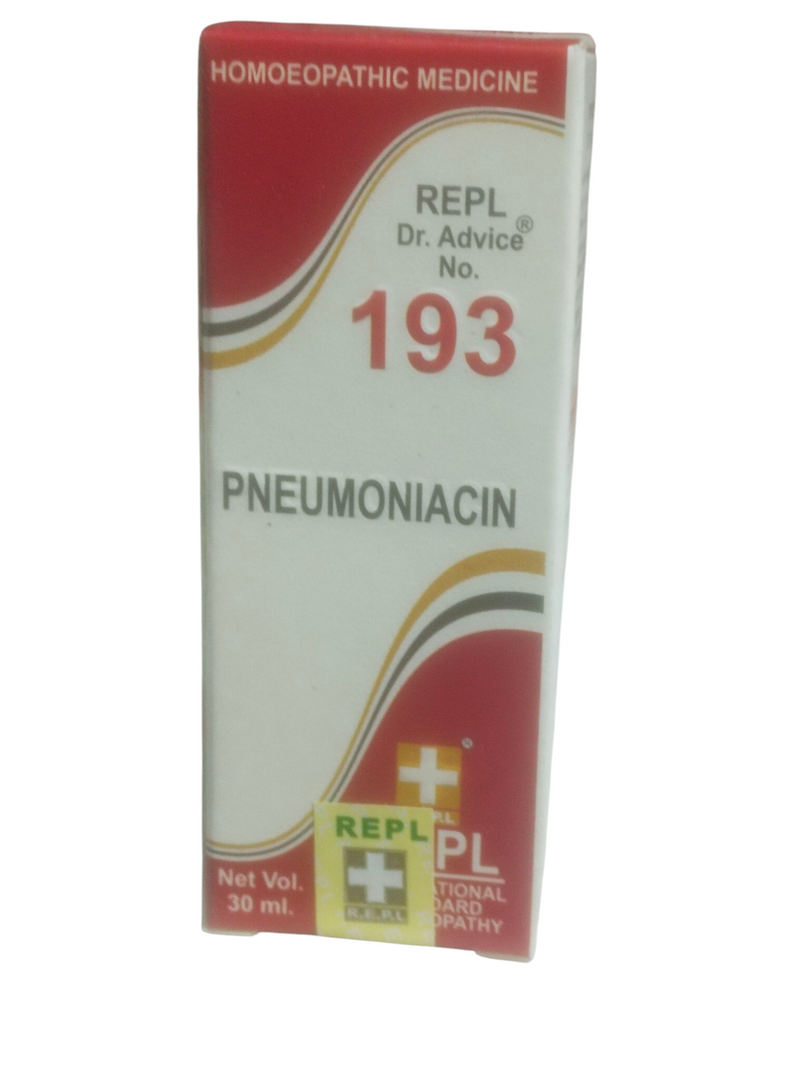 REPL DR. ADVICE NO.193 PNEUMONIACIN HOMEOPATHIC MEDICINE 30ML