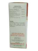 Medical product packaging with text on a white background