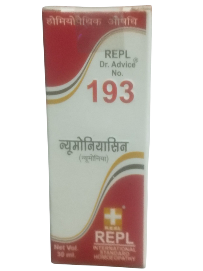 REPL DR. ADVICE NO.193 PNEUMONIACIN HOMEOPATHIC MEDICINE 30ML