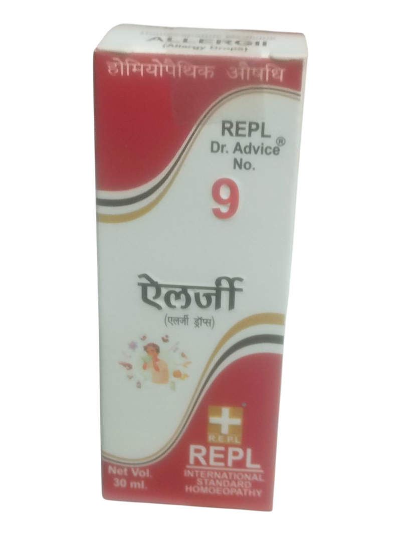 REPL DR. ADVICE NO. 9 ALLERGII ( ALLERGY DROPS ) HOMEOPATHIC MEDICINE 30ML
