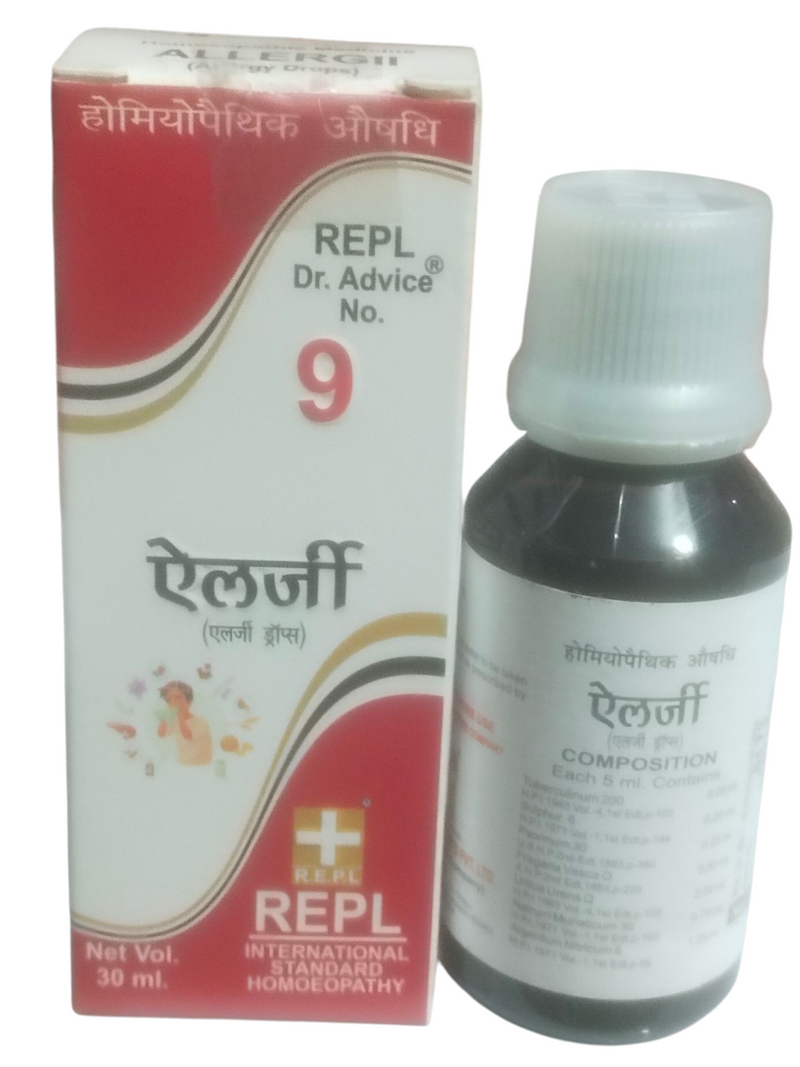 REPL DR. ADVICE NO. 9 ALLERGII ( ALLERGY DROPS ) HOMEOPATHIC MEDICINE 30ML