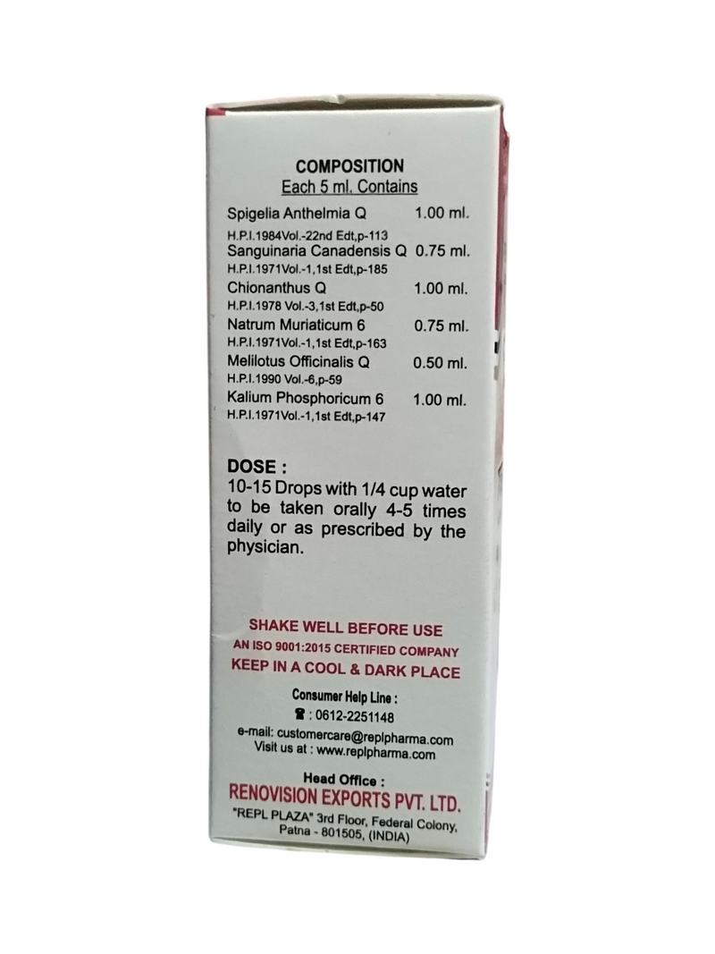 REPL DR. ADVICE NO. 65 MIGRA-NE FOR MIGRAINE TREATMENT HOMEOPATHIC MEDICINE 30ML