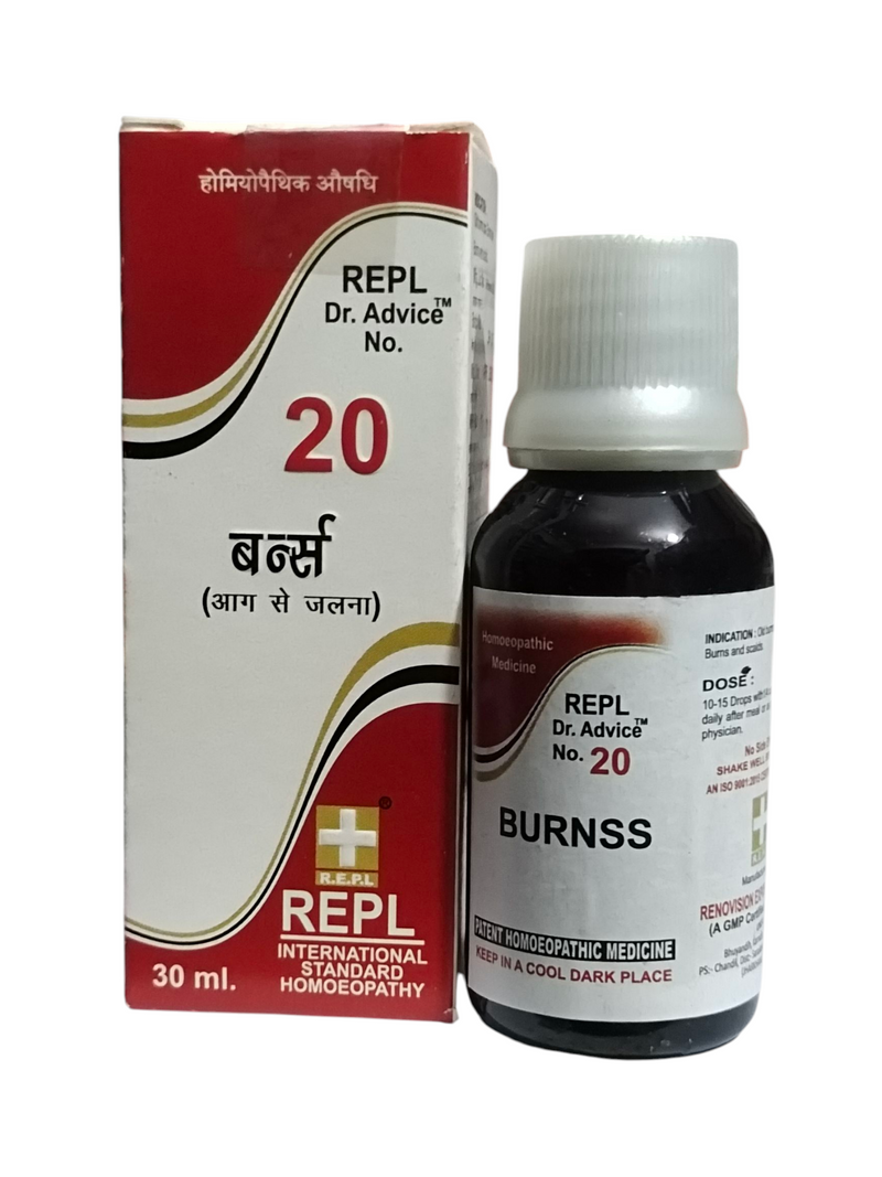 REPL DR. ADVICE NO. 20 BURNSS HOMEOPATHIC MEDICINE 30ML.