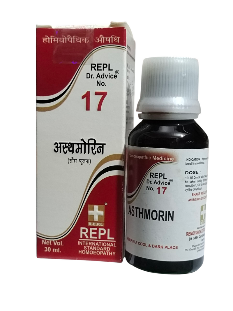 REPL DR. ADVICE NO. 17 ASTHMORIN HOMEOPATHIC MEDICINE 30ML