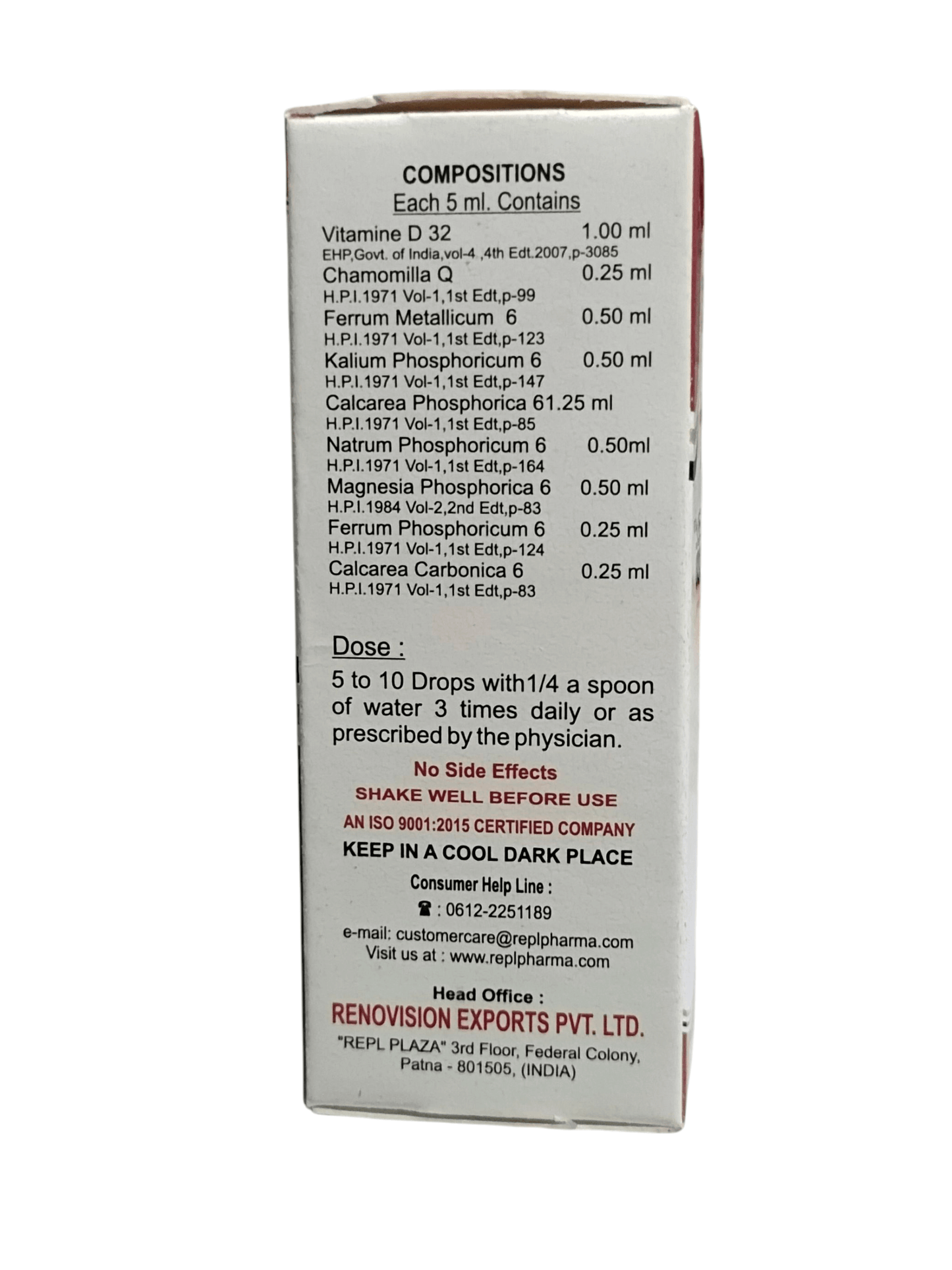 Box of a pharmaceutical product with detailed label on a white background