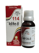 REPL Baby Cal-D bottle and box on a white background