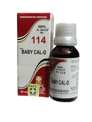 Baby Cal-D homeopathic medicine bottle and packaging on a white background