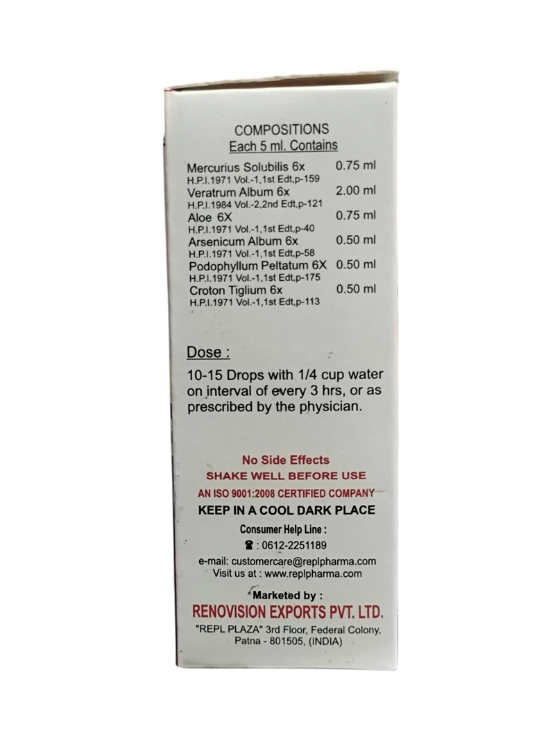 REPL DR. ADVICE NO. 34 DIARROHEA DROP HOMEOPATHIC MEDICINE 30ML.