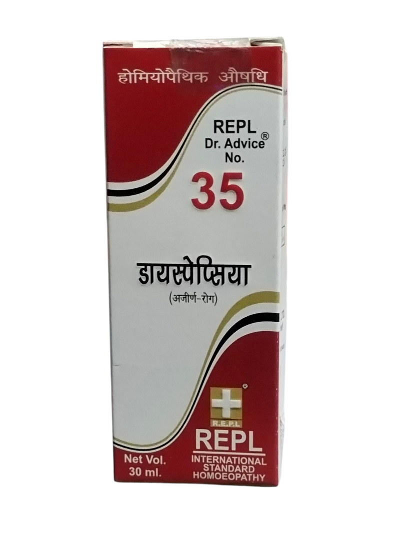 REPL DR. ADVICE NO. 35 DAISPEPSEA INDIGATION DROP HOMEOPATHIC MEDICINE 30ML.