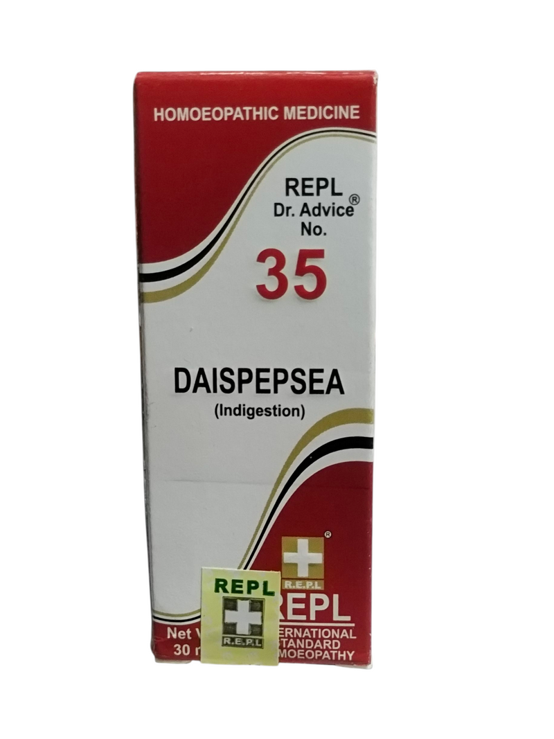 REPL DR. ADVICE NO. 35 DAISPEPSEA INDIGATION DROP HOMEOPATHIC MEDICINE 30ML.
