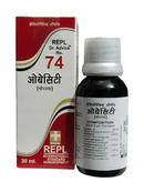 REPL Dr. Advice No. 74 homeopathic medicine bottle and packaging on a white background