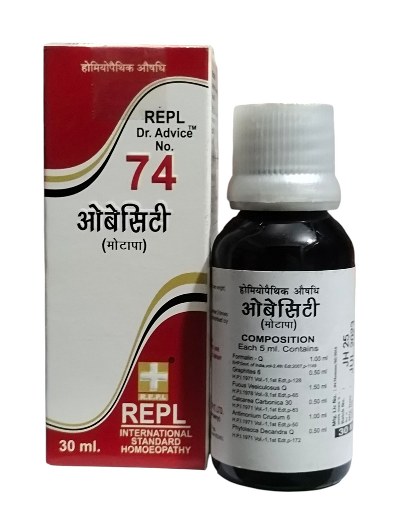 REPL DR. ADVICE NO. 74 OBESEITY HOMEOPATHIC MEDICINE 30ML