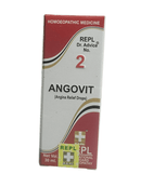 Box of Angovit homoeopathic medicine with red and white design