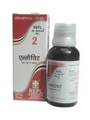 ANGOVIT bottle and box with REPL branding on a white background