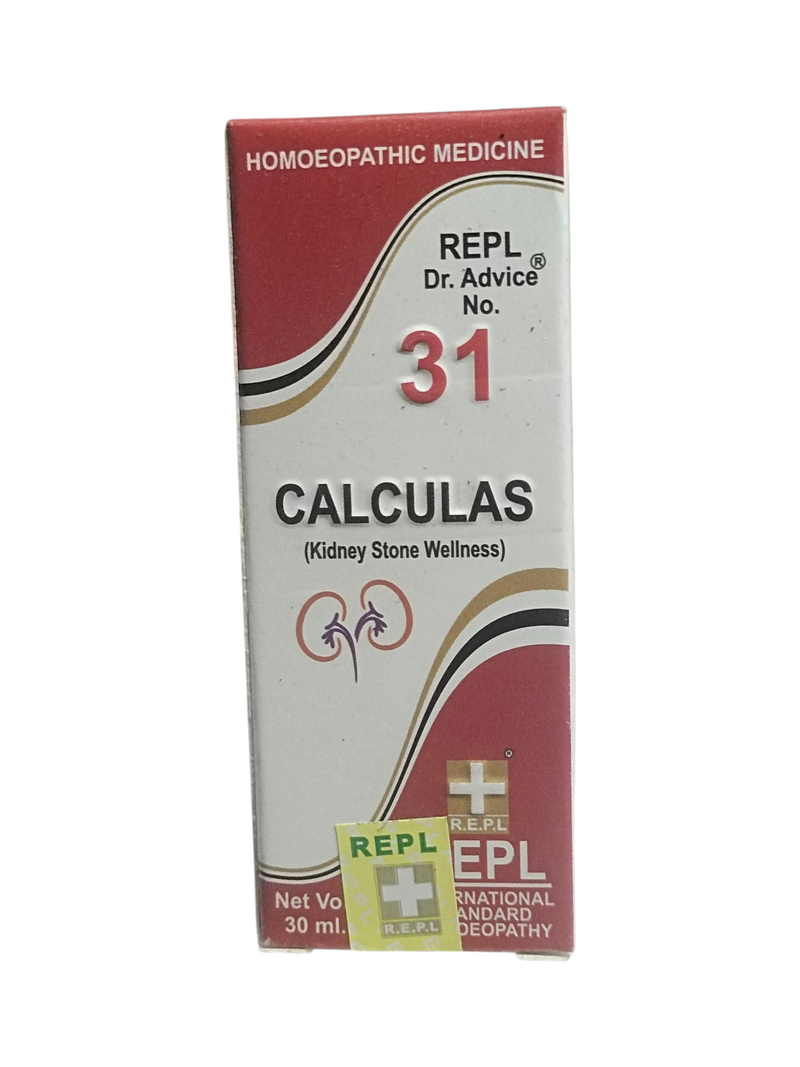 REPL DR. ADVICE NO. 31 CALCULUS DROP KIDNEY STONE WELLNESS HOMEOPATHIC MEDICINE 30ML