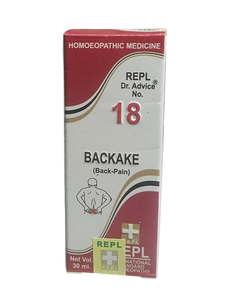 REPL DR. ADVICE NO. 18 BACKAKE DROP FOR BACK-PAIN HOMEOPATHIC MEDICINE 30ML