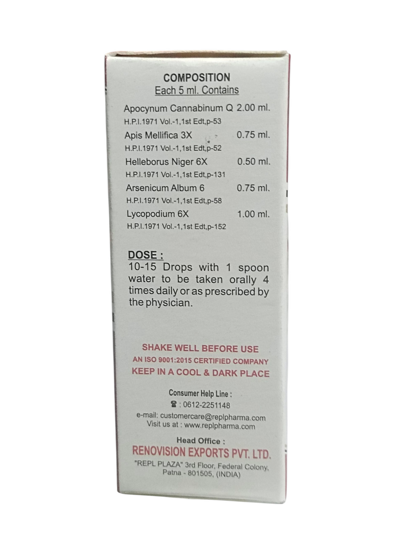 REPL DR. ADVICE NO. 37 DROPSYY ODEMA DROPS HOMEOPATHIC MEDICINE 30ML