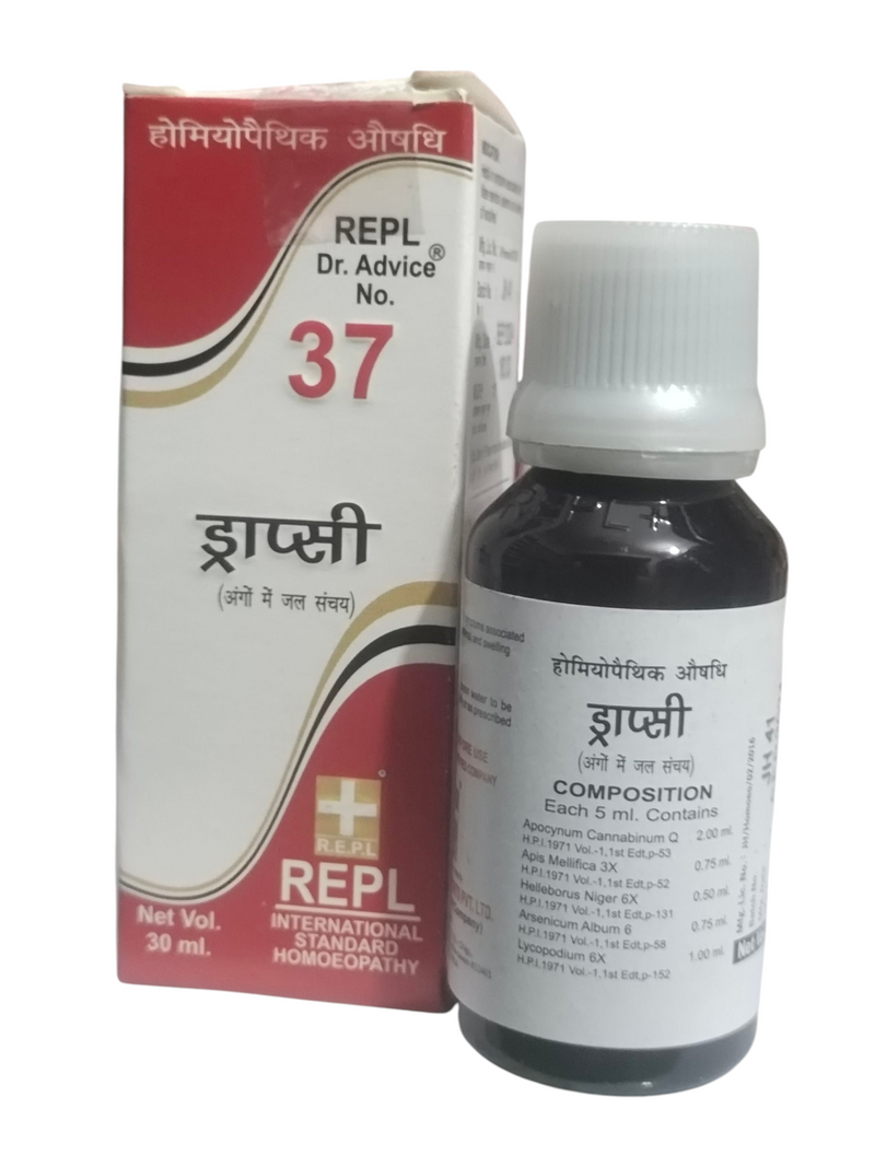 REPL DR. ADVICE NO. 37 DROPSYY ODEMA DROPS HOMEOPATHIC MEDICINE 30ML