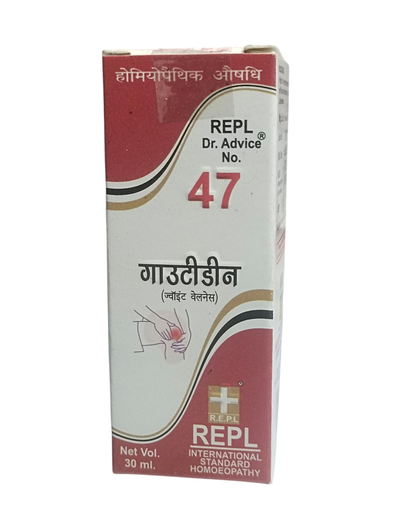REPL DR. ADVICE NO. 47 GOUTIDINE DROP FOR JOINT WELLNESS HOMEOPATHIC MEDICINE 30ML.