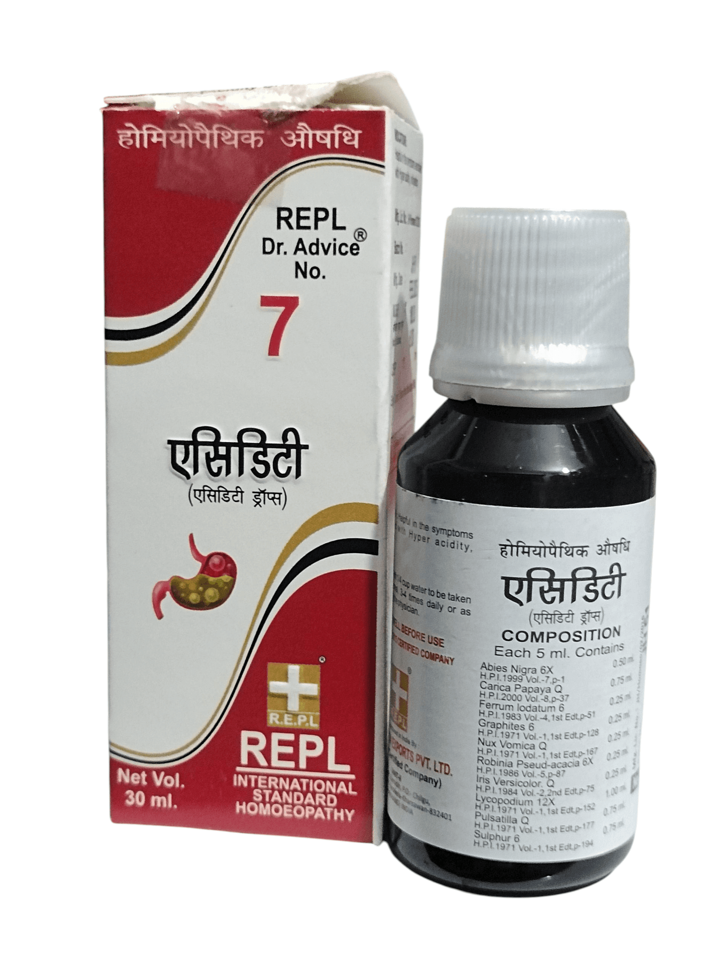 REPL Dr. Advice No. 7 bottle and box on a white background