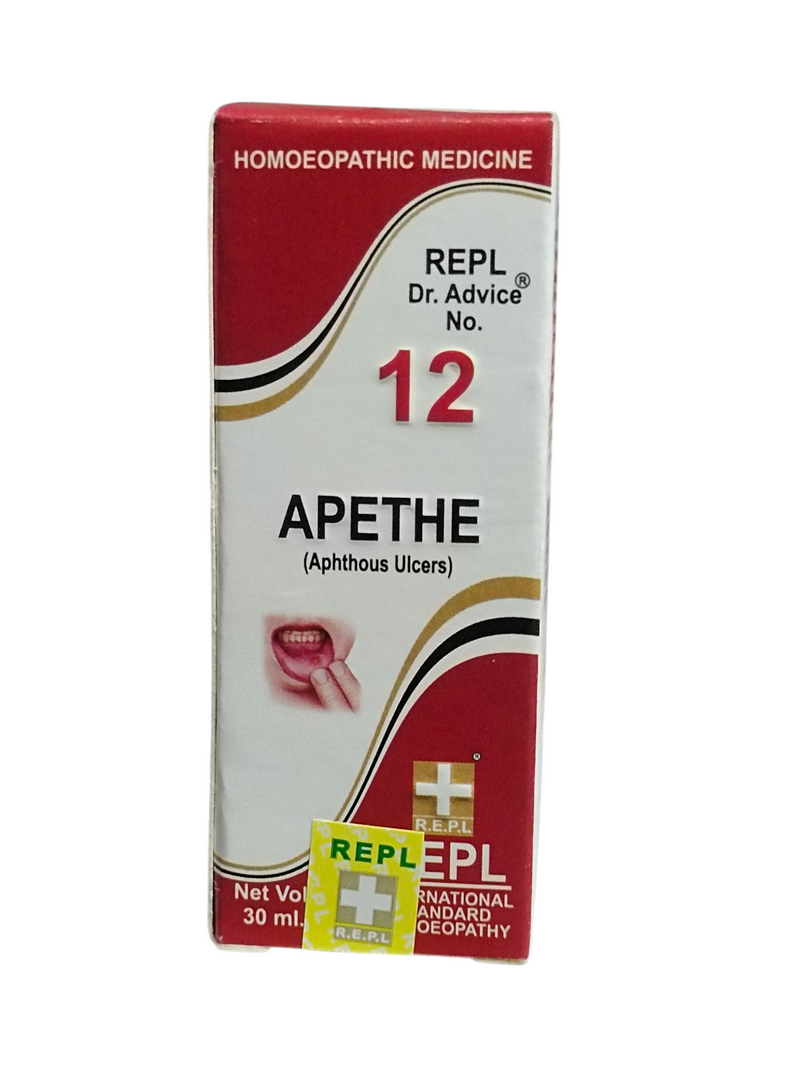 REPL DR. ADVICE NO. 12 APETHE FOR APTHOUS ULCER DROPS HOMEOPATHIC MEDICINE 30ML