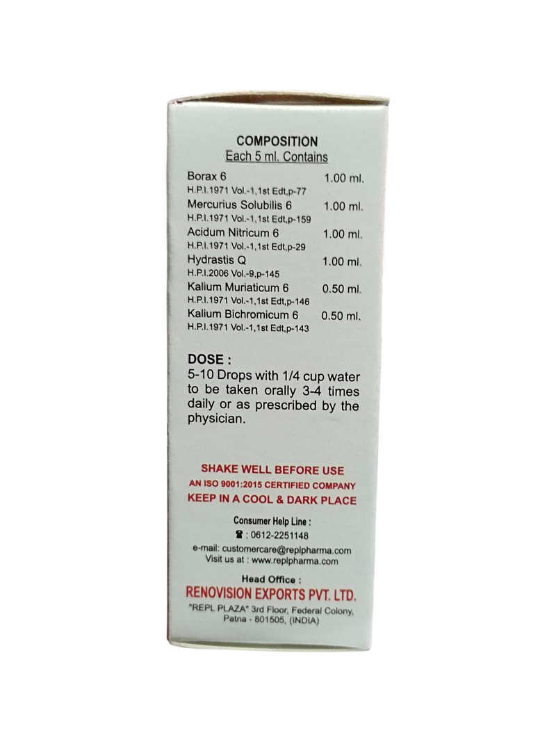 REPL DR. ADVICE NO. 12 APETHE FOR APTHOUS ULCER DROPS HOMEOPATHIC MEDICINE 30ML