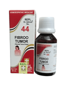 Fibroid tumor treatment bottle and packaging on a white background