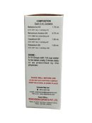Medical packaging with text and product details on a white background