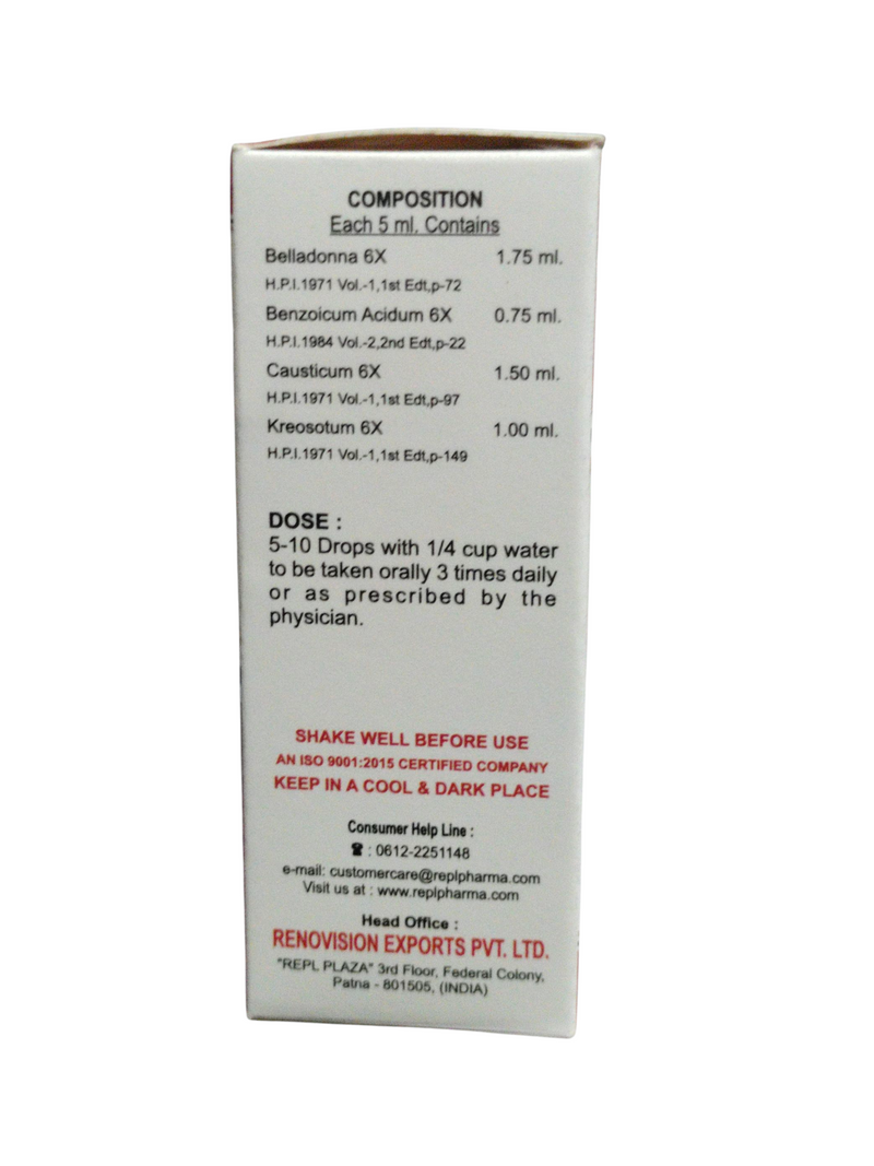 REPL DR. ADVICE NO. 39 ENURISIS FOR BED WETTING DROP HOMEOPATHIC MEDICINE 30ML