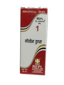 REPL DR. ADVICE NO. 1 GOLDEN DROPS HOMEOPATHIC MEDICINE 30ML packaging for vitality and stamina boost.