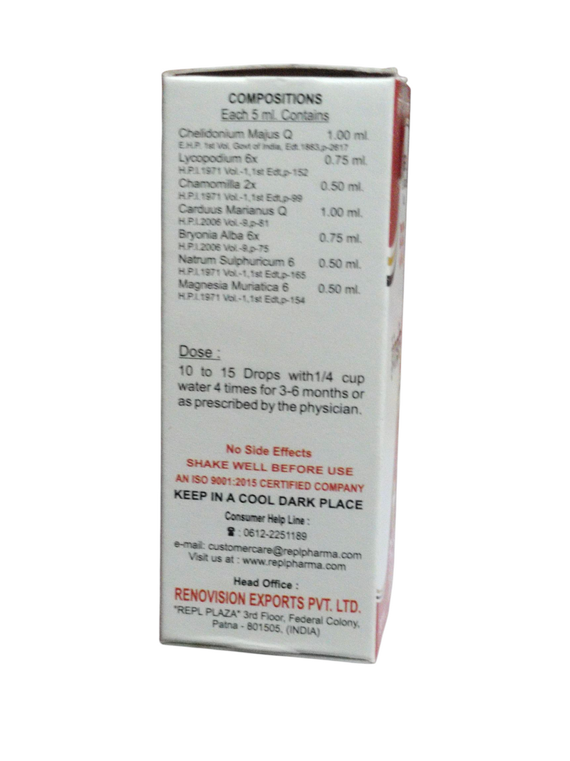 REPL DR ADVICE NO. 55 HEPATITES HOMEOPATHIC MEDICINE 30ML box composition details and dosage instructions