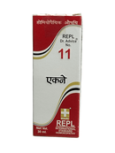 REPL DR. ADVICE NO. 11 ACNAE DROP HOMEOPATHIC MEDICINE 30ML packaging image showing box design.