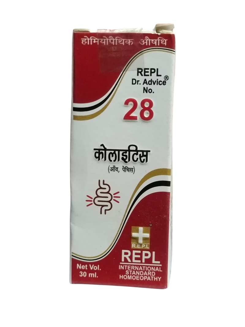 REPL DR. ADVICE NO. 28 COLITIIS DROP FOR MUCUS IN COLON HOMEOPATHIC MEDICINE 30ML