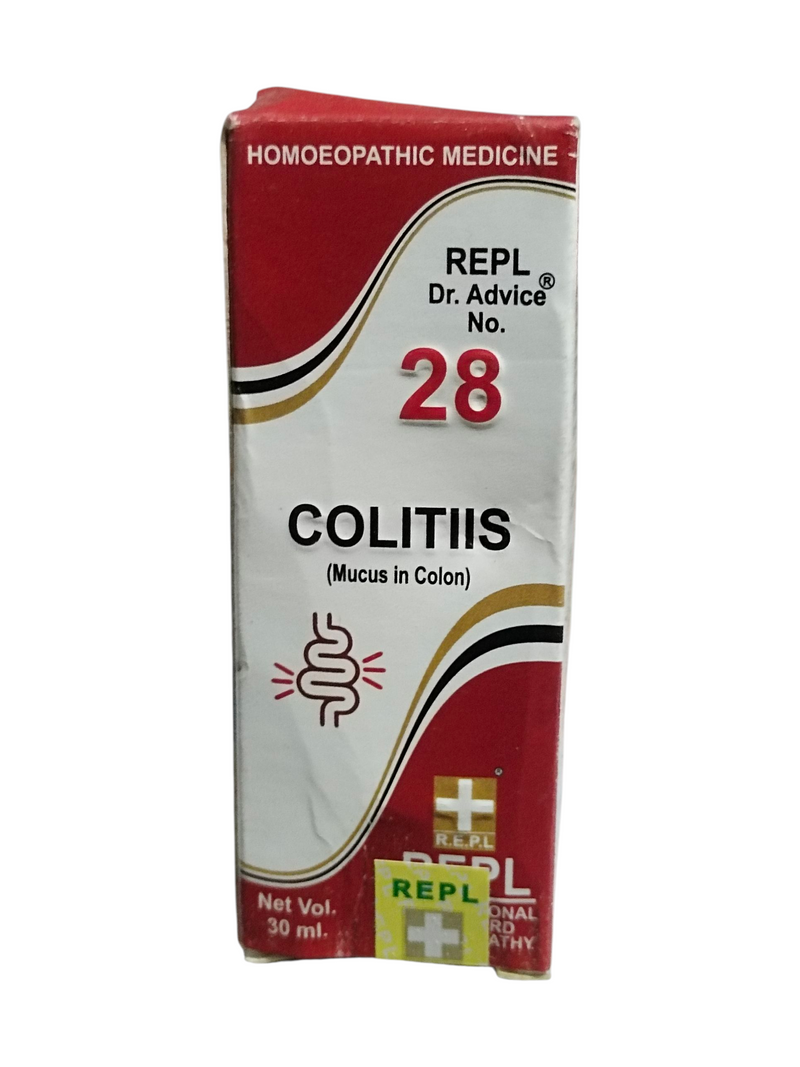 REPL DR. ADVICE NO. 28 COLITIIS DROP FOR MUCUS IN COLON HOMEOPATHIC MEDICINE 30ML