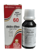 REPL Dr. Advice No. 60 homeopathic medicine bottle and packaging on a white background