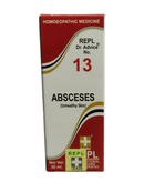 Box of REPL Dr. Advice No. 13 for abscesses on a white background