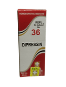 Box of Dipressin homoeopathic medicine with red and white design
