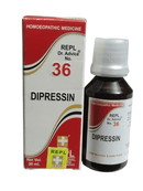 Dipressin homeopathic medicine bottle and packaging on a white background