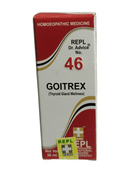 Box of Goitrex homoeopathic medicine with red and white design