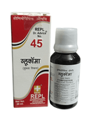 REPL Dr. Advice No. 45 homeopathic medicine bottle and packaging on a white background