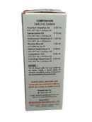 Box with medical or pharmaceutical information on a white background