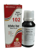 REPL Dr. Advice No. 102 homeopathic medicine bottle and packaging on a white background