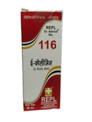 REPL homeopathic medicine box with red and white design