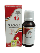 Fracture healing drops packaging with bottle and box on a white background